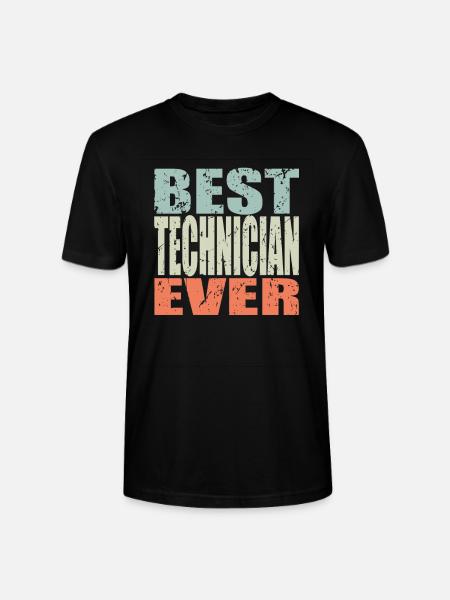 Best Techniker ever Techniker Geschenk - Stanley/Stella Unisex Bio-T-Shirt CRAFTER - Schwarz