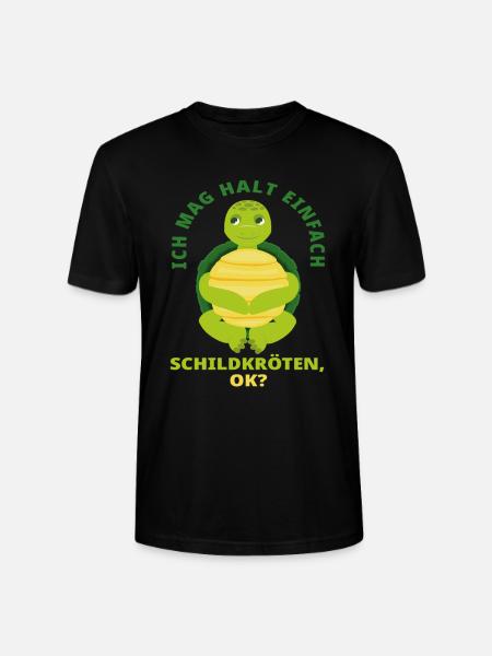 Schildkröte Tier Liebe - Stanley/Stella Unisex Bio-T-Shirt CRAFTER - Schwarz