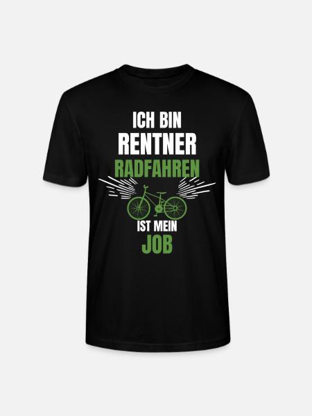 Radfahrer Fahrrad Rentner Ruhestand - Stanley/Stella Unisex Bio-T-Shirt CRAFTER - Schwarz