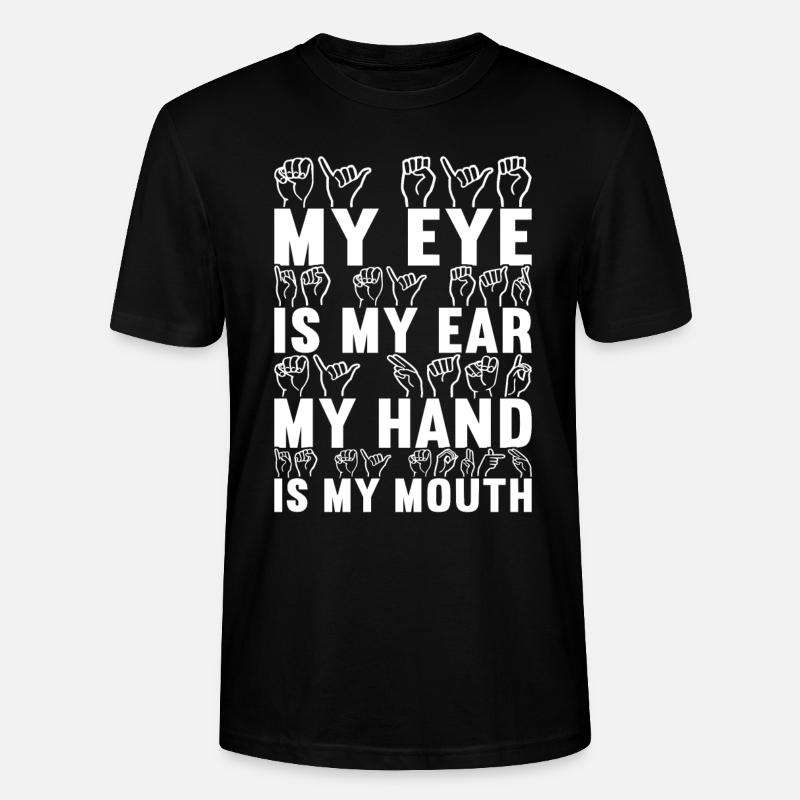 Taub Taubstumm Deaf - Stanley/Stella Unisex Bio-T-Shirt CRAFTER - Schwarz