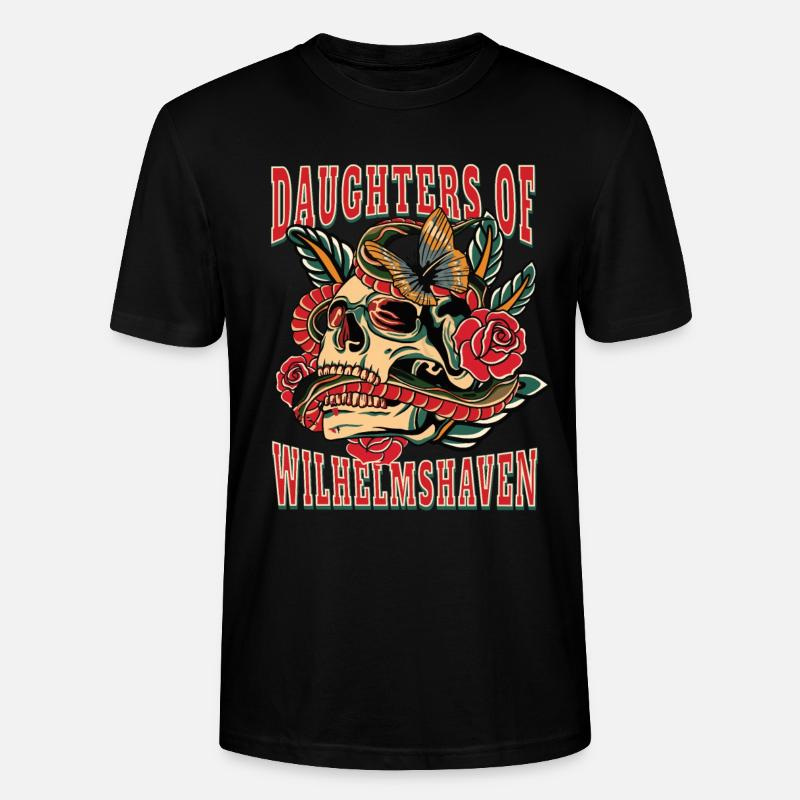 Frau Geschenk daughters of Wilhelmshaven - Stanley/Stella Unisex Bio-T-Shirt CRAFTER - Schwarz