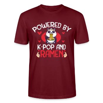 Angetrieben Von K-Pop Und Ramen Korean Music - Stanley/Stella Unisex Bio-T-Shirt CRAFTER - Burgunderrot - Vorne - Alina (178cm) & Michal (187cm)