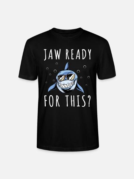Feel stunning, shark, shark - Stanley/Stella CRAFTER Unisex Organic T-Shirt - black
