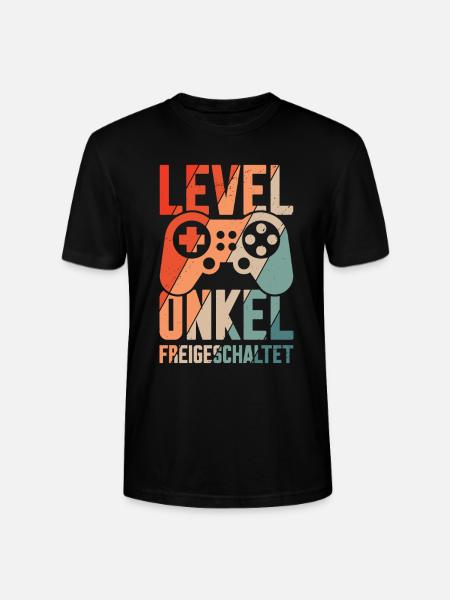 Level Onkel Freigeschaltet - Du Wirst Onkel - Stanley/Stella Unisex Bio-T-Shirt CRAFTER - Schwarz