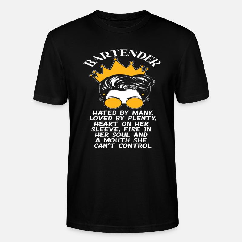 Frauen Beruf Arbeit Barkeeper - Stanley/Stella Unisex Bio-T-Shirt CRAFTER - Schwarz
