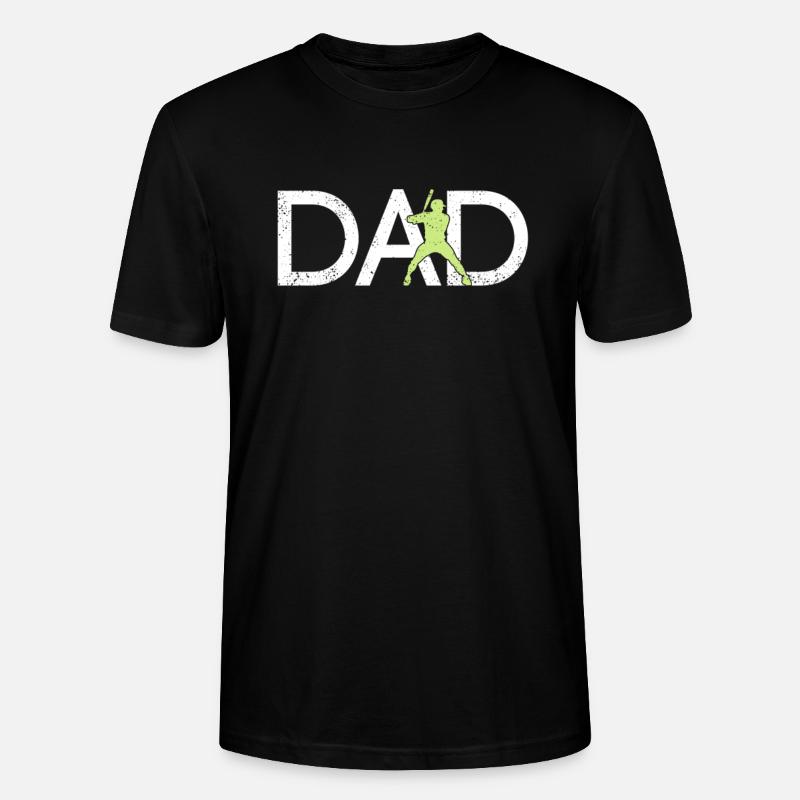 Papa de baseball - T-shirt bio CRAFTER Stanley Stella Unisexe - noir
