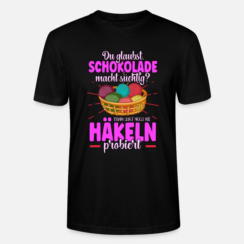 Häkeln - Stanley/Stella Unisex Bio-T-Shirt CRAFTER - Schwarz
