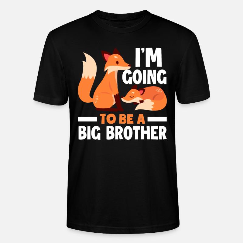 Fuchs Bruder Geschwister Nachwuchs Geschenk - Stanley/Stella Unisex Bio-T-Shirt CRAFTER - Schwarz