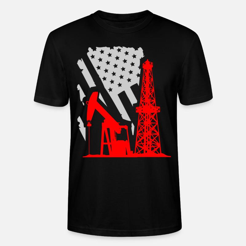 US-Ölfeld, Ölfeldarbeiter - Stanley/Stella Unisex Bio-T-Shirt CRAFTER - Schwarz