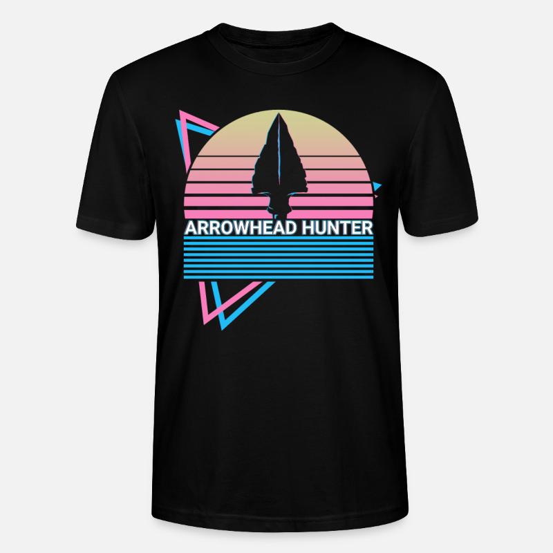 Pfeilspitze Jäger Retro - Stanley/Stella Unisex Bio-T-Shirt CRAFTER - Schwarz
