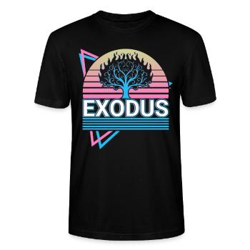 Exodus Brennender Busch Christliches Christentum R - Stanley/Stella Unisex Bio-T-Shirt CRAFTER - Schwarz - Vorne - Alina (178cm) & Michal (187cm)