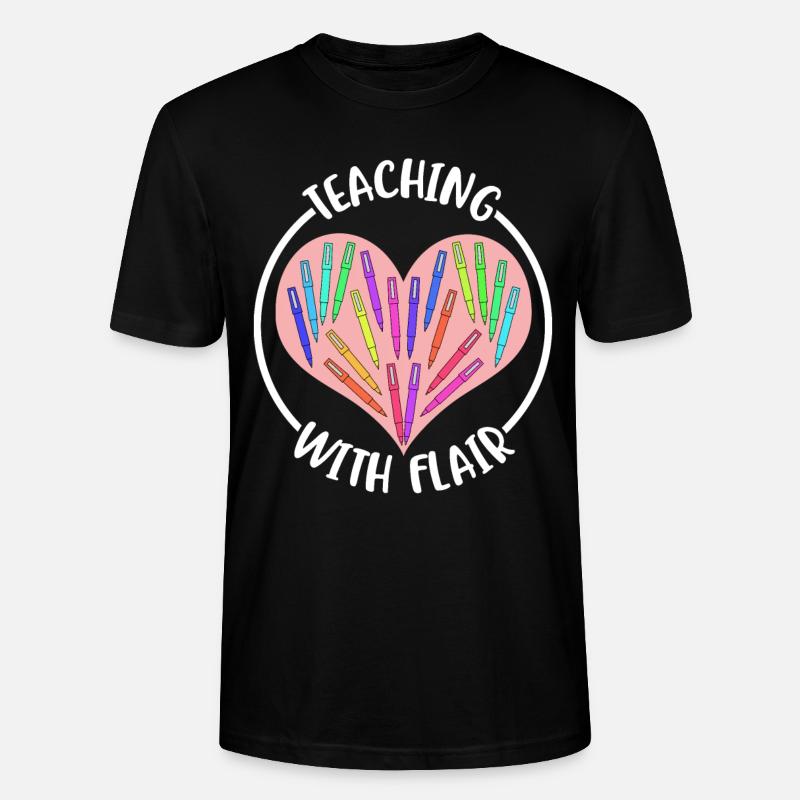 Teaching With Flair Lehrer Geschenk - Stanley/Stella Unisex Bio-T-Shirt CRAFTER - Schwarz