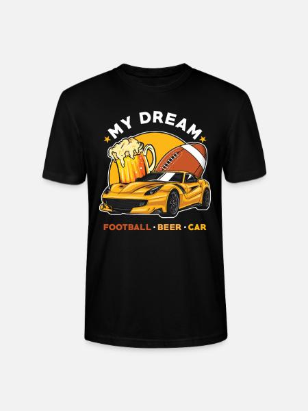 Voitures à bière de football - T-shirt bio CRAFTER Stanley Stella Unisexe - noir