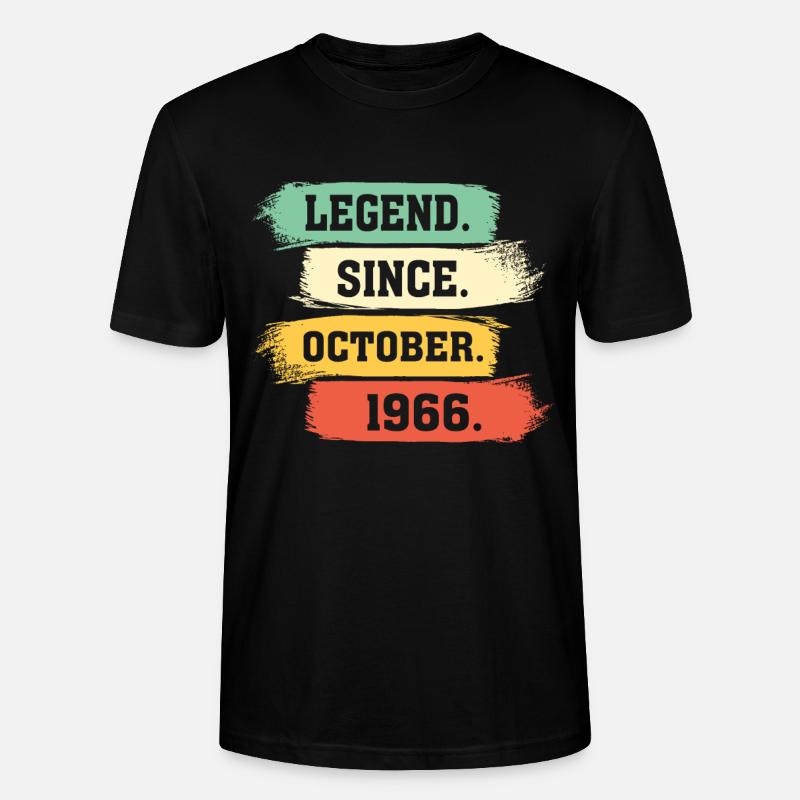 Legend since October 1966 - Stanley/Stella Unisex Bio-T-Shirt CRAFTER - Schwarz