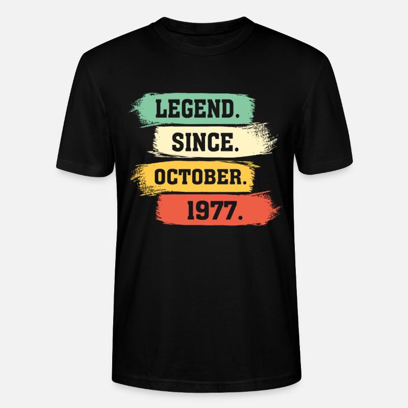 Legend since October 1977 - Stanley/Stella Unisex Bio-T-Shirt CRAFTER - Schwarz