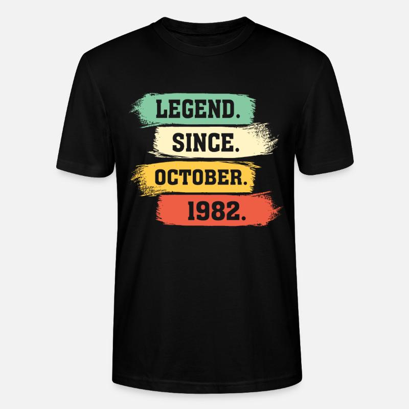 Legend since October 1982 - Stanley/Stella Unisex Bio-T-Shirt CRAFTER - Schwarz