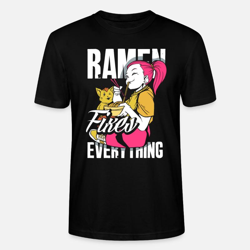 Lustiges Ramen Geschenk - Stanley/Stella Unisex Bio-T-Shirt CRAFTER - Schwarz