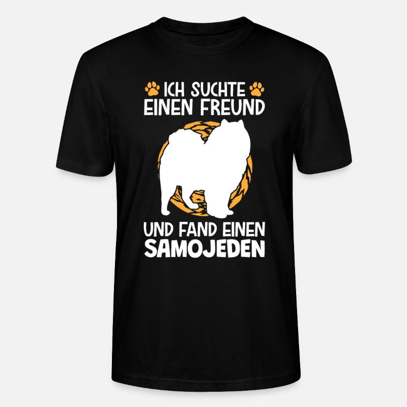Suchte meinen Samojede Schlittenhund - Stanley/Stella Unisex Bio-T-Shirt CRAFTER - Schwarz