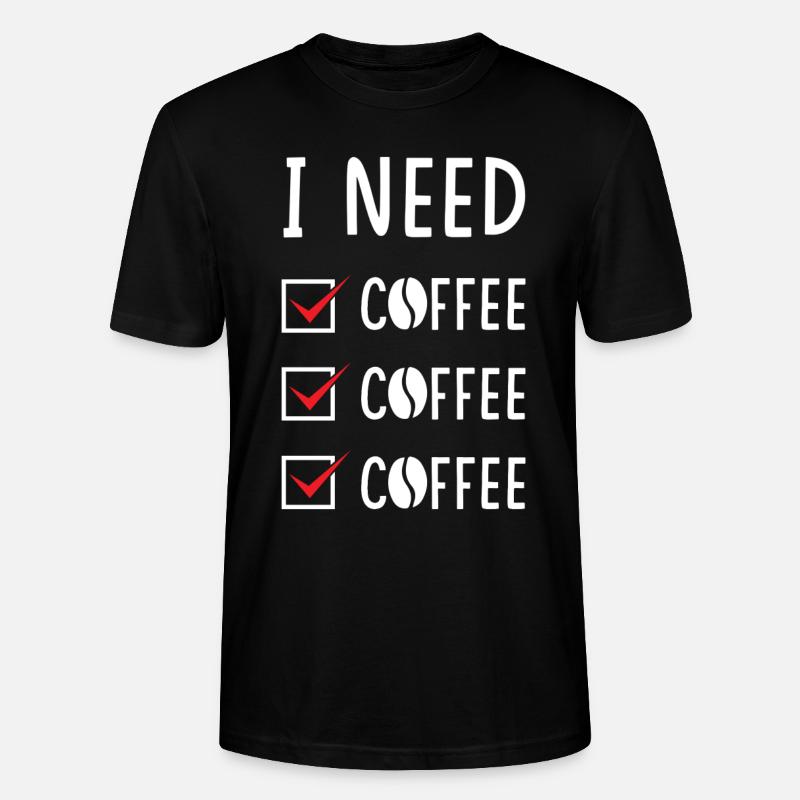 Café Café Café - T-shirt bio CRAFTER Stanley Stella Unisexe - noir