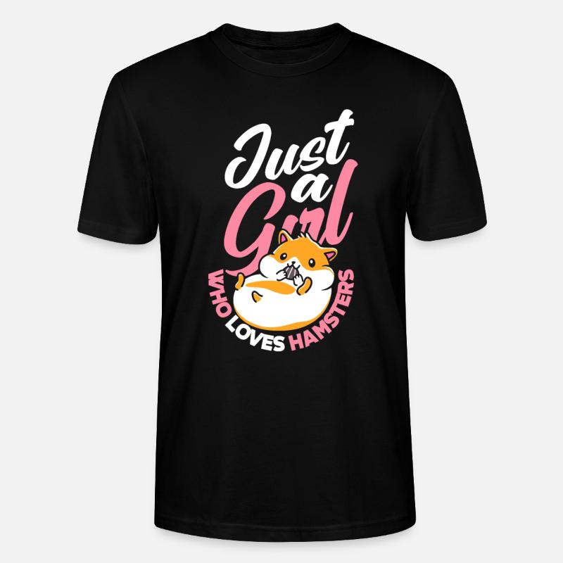 Funny Hamster Gift - Stanley/Stella CRAFTER Unisex Organic T-Shirt - black