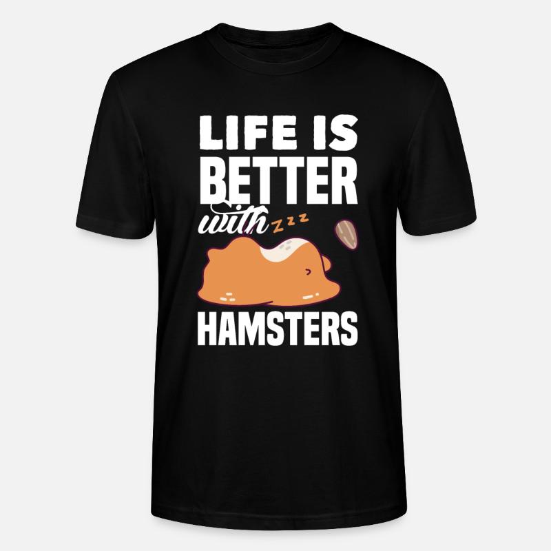 Lustiges Hamster Geschenk - Stanley/Stella Unisex Bio-T-Shirt CRAFTER - Schwarz