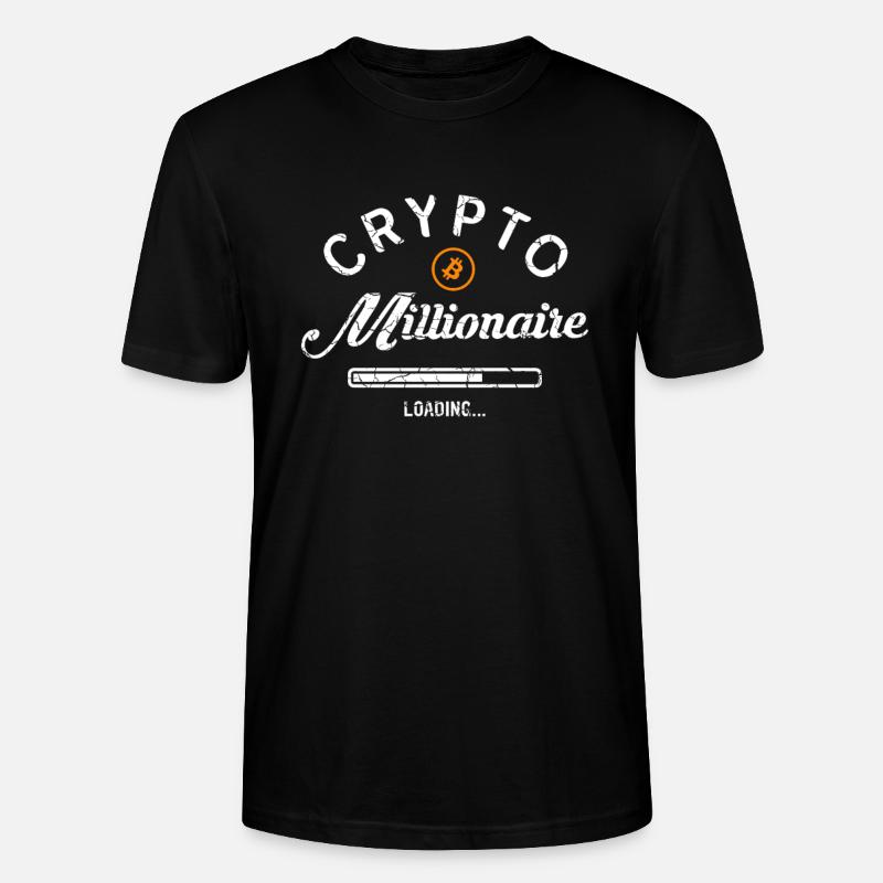Crypto Millionaire Loading - Stanley/Stella CRAFTER Unisex Organic T-Shirt - black