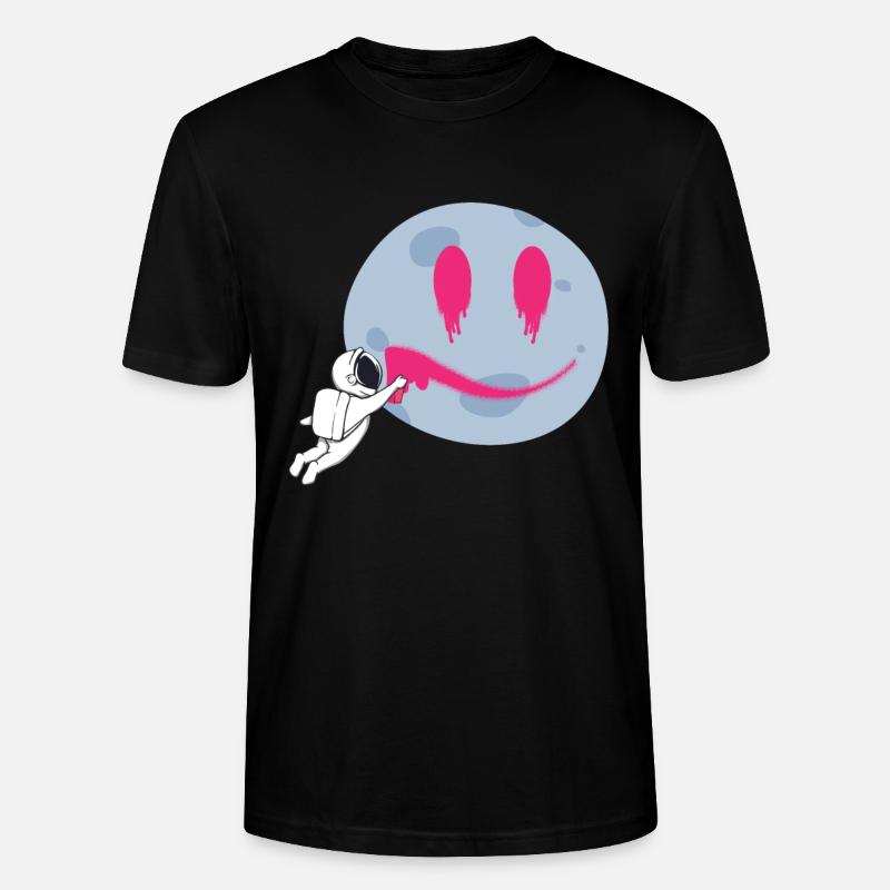 Espace Graffiti d’astronaute lunaire - T-shirt bio CRAFTER Stanley Stella Unisexe - noir