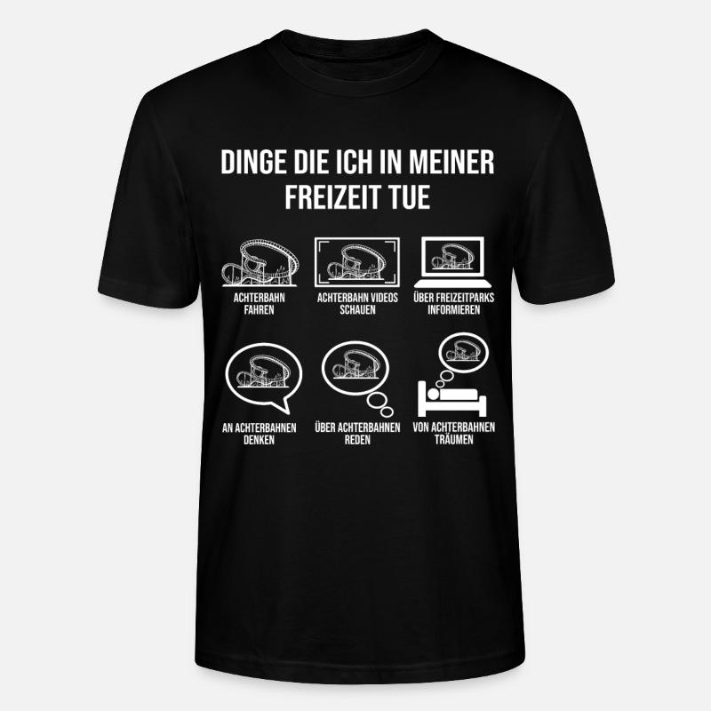 Achterbahn Freizeitpark Rollercoaster - Stanley/Stella Unisex Bio-T-Shirt CRAFTER - Schwarz