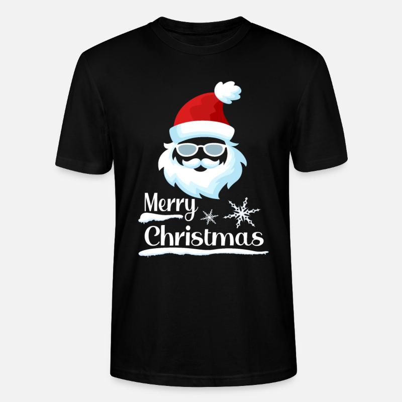 Weihnachtsmann Weihnachtsgruß - Stanley/Stella Unisex Bio-T-Shirt CRAFTER - Schwarz