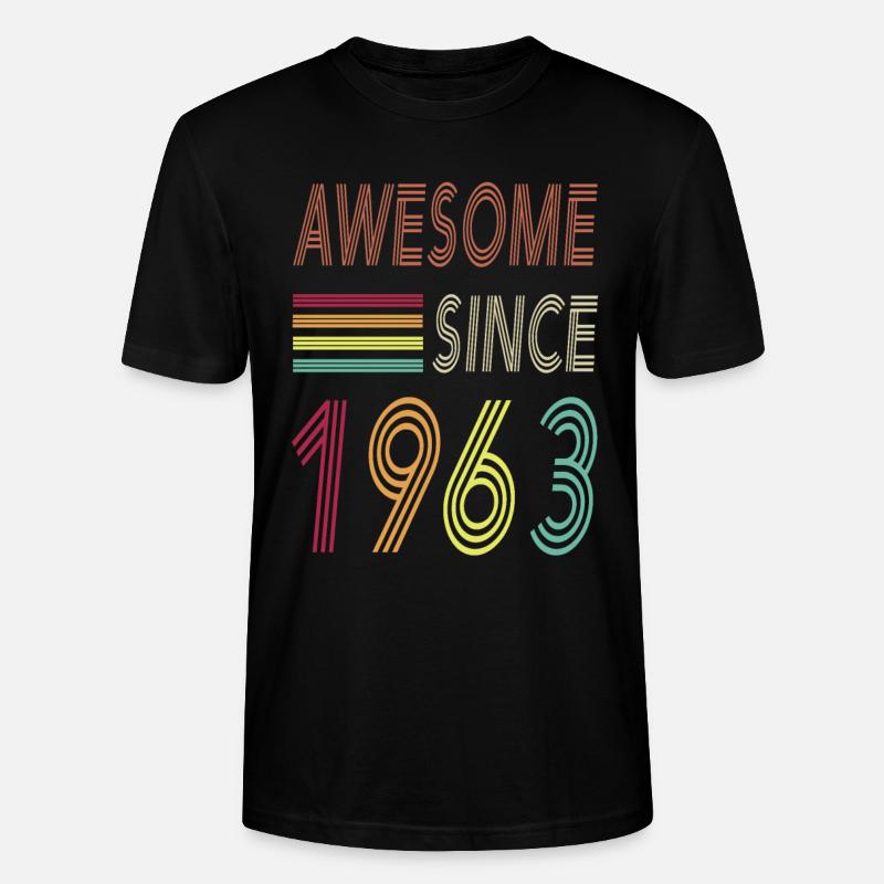 Awesome since 1963 - Stanley/Stella Unisex Bio-T-Shirt CRAFTER - Schwarz