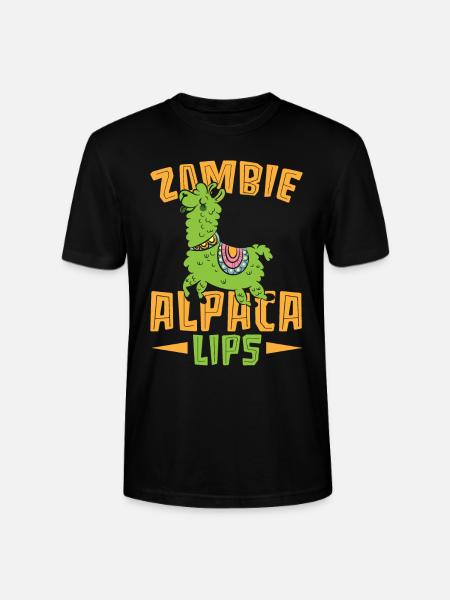 Zombie Alpakalips Lama-Liebhaber Alpakaflüsterer - Stanley/Stella Unisex Bio-T-Shirt CRAFTER - Schwarz