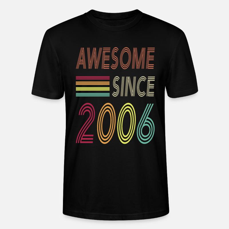 Awesome since 2006 - Stanley/Stella Unisex Bio-T-Shirt CRAFTER - Schwarz