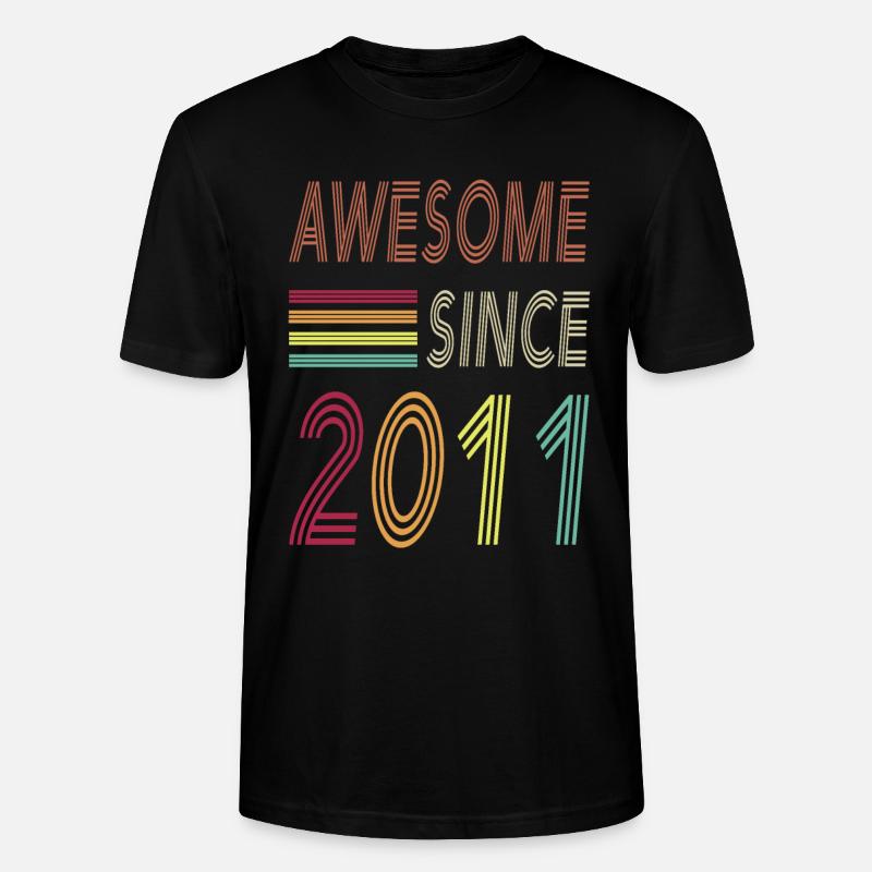 Awesome since 2011 - Stanley/Stella Unisex Bio-T-Shirt CRAFTER - Schwarz