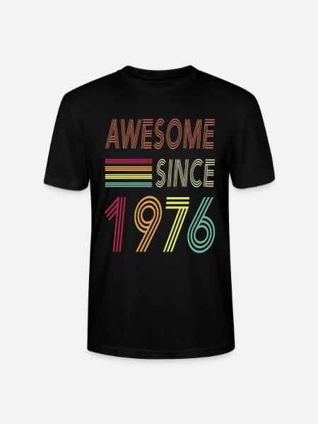 Awesome since 1976 - Stanley/Stella Unisex Bio-T-Shirt CRAFTER - Schwarz