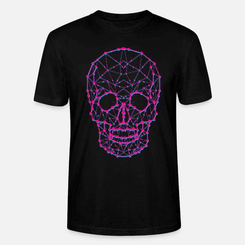 Polygon Schädel - Stanley/Stella Unisex Bio-T-Shirt CRAFTER - Schwarz