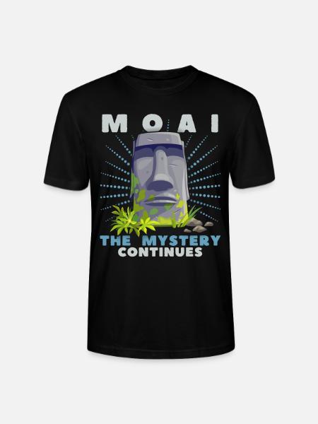 Moai, Steinköpfe, Osterinsel Rapa-Nui - Stanley/Stella Unisex Bio-T-Shirt CRAFTER - Schwarz