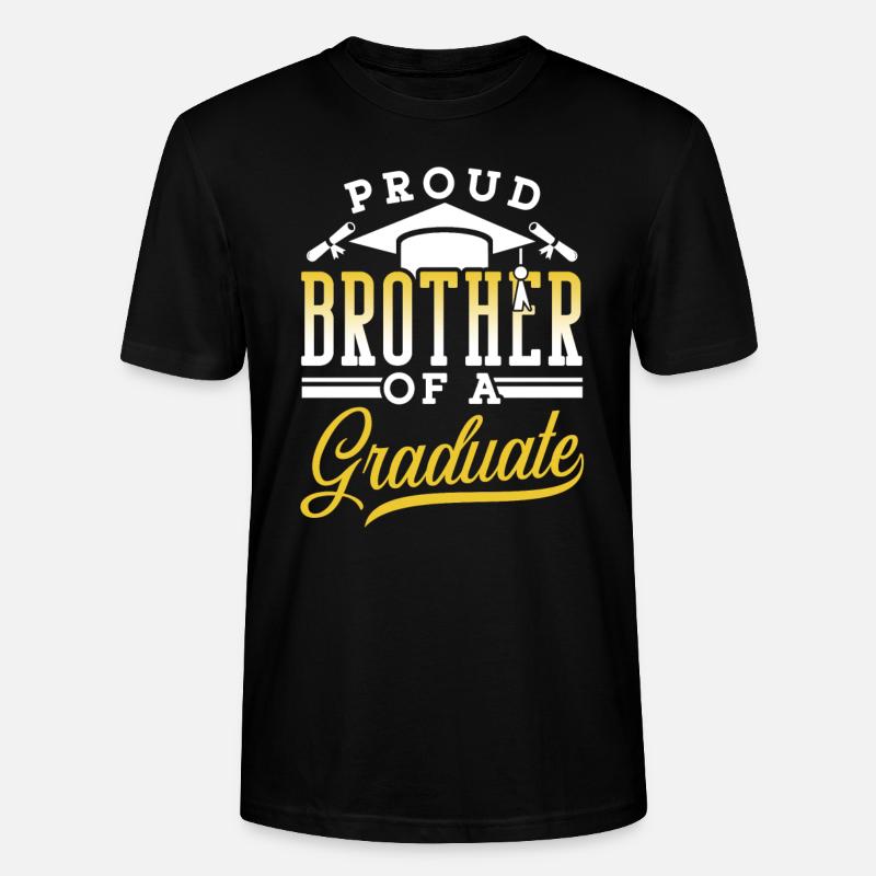 Fier frère d’un diplômé diplômé - T-shirt bio CRAFTER Stanley Stella Unisexe - noir