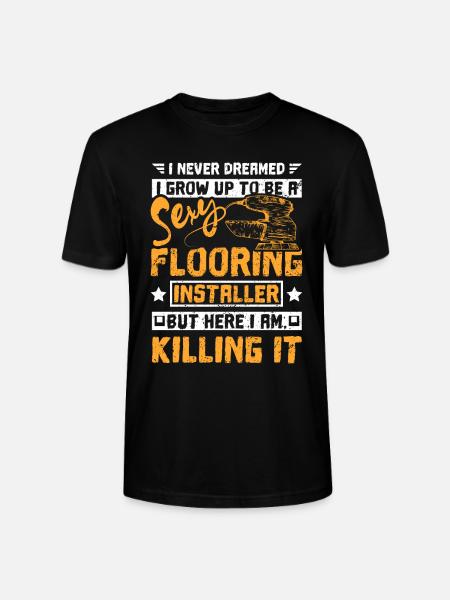 Sexy flooring installer - Stanley/Stella CRAFTER Unisex Organic T-Shirt - black