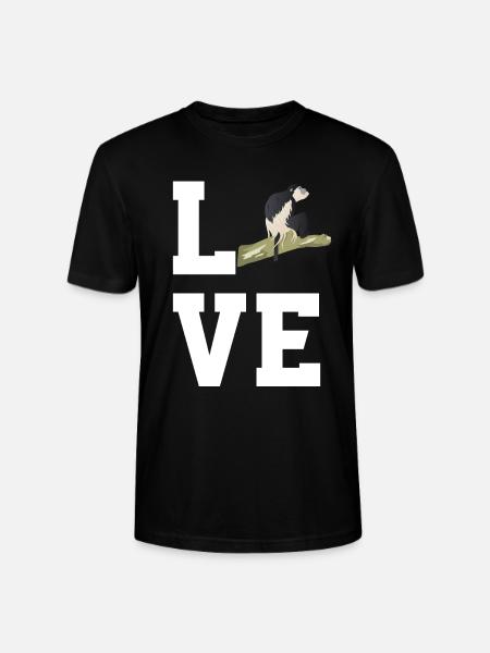Colobus monkeys - Stanley/Stella CRAFTER Unisex Organic T-Shirt - black
