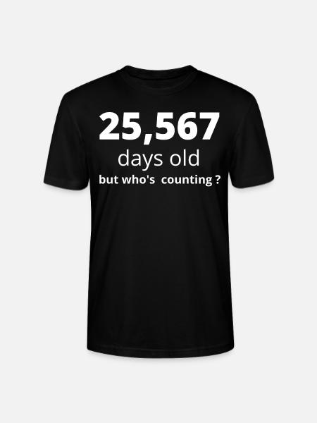 70th birthday - Stanley/Stella CRAFTER Unisex Organic T-Shirt - black