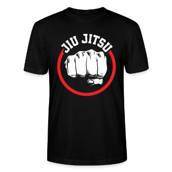 Jiu Jitsu Jiu Jitsu Jiu Jitsu - Stanley/Stella Unisex Bio-T-Shirt CRAFTER - Schwarz - Vorne - Alina (178cm) & Michal (187cm)