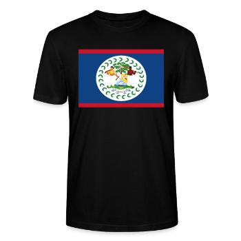 Drapeau officiel du Belize Belizian Country Pride - T-shirt bio CRAFTER Stanley Stella Unisexe - noir - Devant - Alina (178cm) & Michal (187cm)