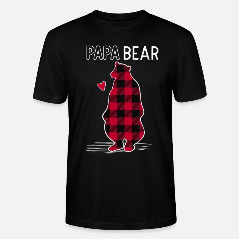 Papa Bear - Stanley/Stella Unisex Bio-T-Shirt CRAFTER - Schwarz