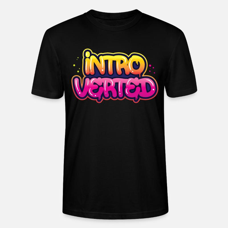 Introvertiert Introvertierter Sarkasmus Schüchtern - Stanley/Stella Unisex Bio-T-Shirt CRAFTER - Schwarz