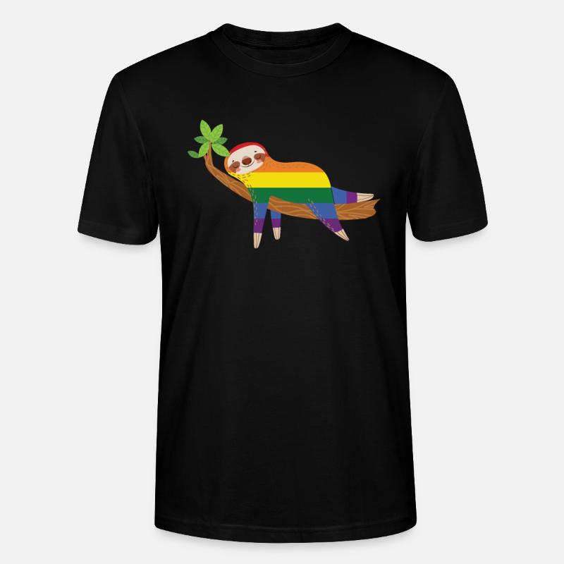 Faultier Pride - Stanley/Stella Unisex Bio-T-Shirt CRAFTER - Schwarz
