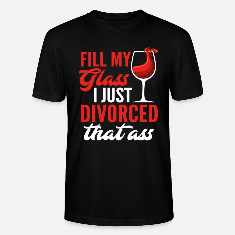 Scheidung Wein Scheidungsparty - Stanley/Stella Unisex Bio-T-Shirt CRAFTER - Schwarz