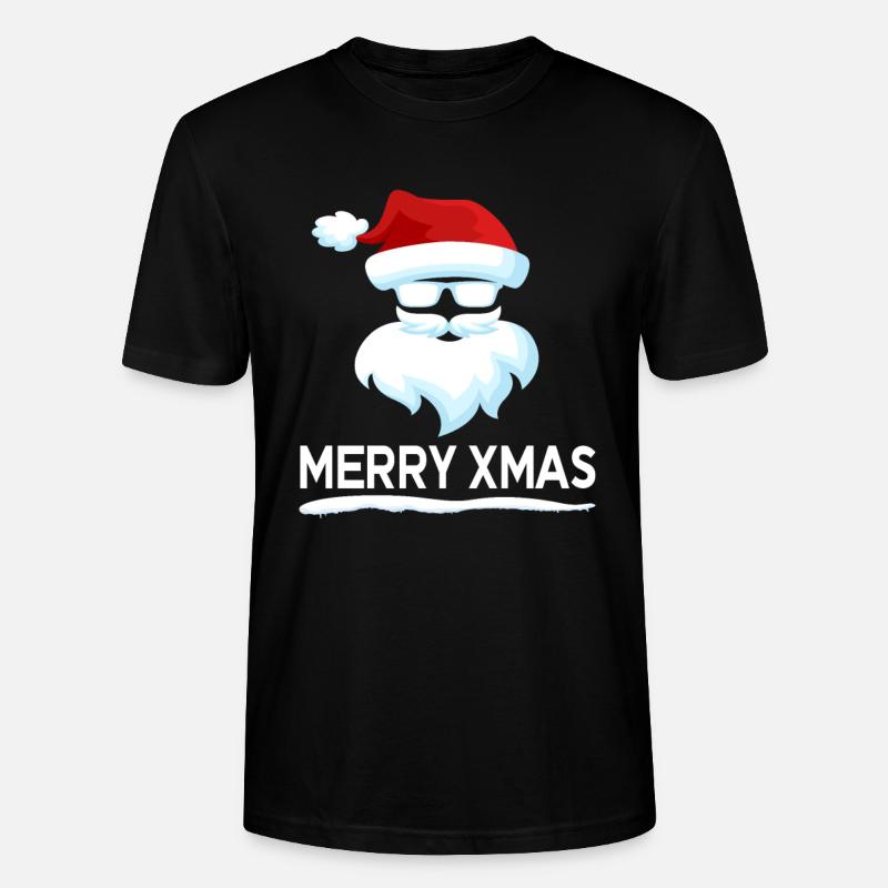 Père Noël drôle - T-shirt bio CRAFTER Stanley Stella Unisexe - noir