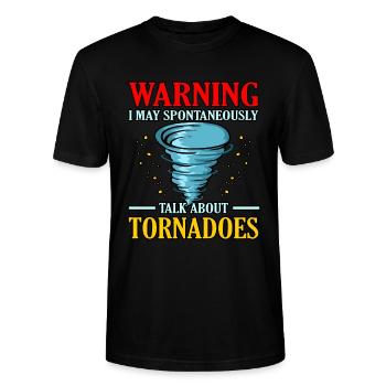 Tornado - Stanley/Stella CRAFTER Unisex Organic T-Shirt - black - Front - Alina (178cm) & Michal (187cm)
