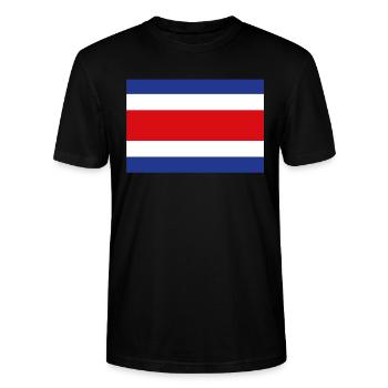 Drapeau officiel du Costa Rica Costa Rican Country Pride - T-shirt bio CRAFTER Stanley Stella Unisexe - noir - Devant - Alina (178cm) & Michal (187cm)