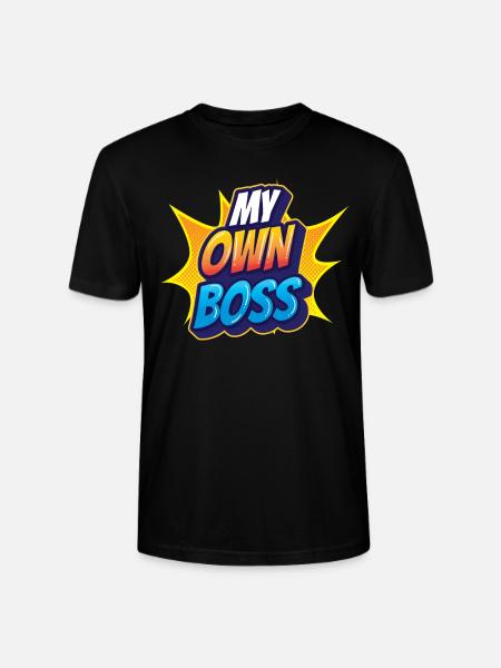My Own Boss Self-Employed Freelancer - Stanley/Stella CRAFTER Unisex Organic T-Shirt - black